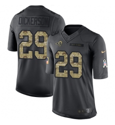 Youth Nike Los Angeles Rams #29 Eric Dickerson Limited Black 2016 Salute to Service NFL Jersey