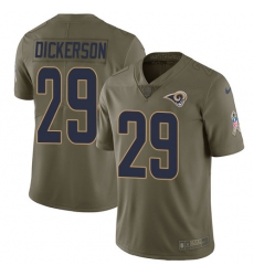 Youth Nike Los Angeles Rams #29 Eric Dickerson Limited Olive 2017 Salute to Service NFL Jersey