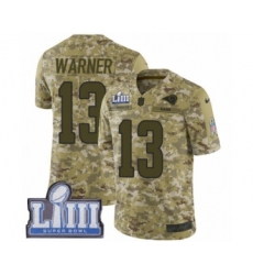 Men's Nike Los Angeles Rams #13 Kurt Warner Limited Camo 2018 Salute to Service Super Bowl LIII Bound NFL Jersey