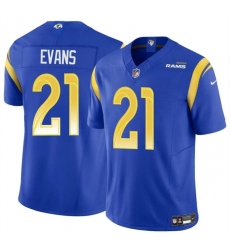 Men's Los Angeles Rams #21 Zach Evans Blue 2024 F.U.S.E Vapor Untouchable Stitched Football Jersey