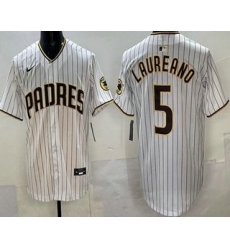 Men's San Diego Padres #5 Ramon Laureano White Limited Jersey
