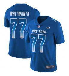 Youth Nike Los Angeles Rams #77 Andrew Whitworth Limited Royal Blue 2018 Pro Bowl NFL Jersey