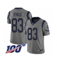 Youth Los Angeles Rams #83 Josh Reynolds Limited Gray Inverted Legend 100th Season Football Jersey