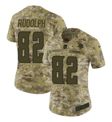 Women's Nike Minnesota Vikings #82 Kyle Rudolph Limited Camo 2018 Salute to Service NFL Jersey