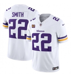 Men's Minnesota Vikings #22 Harrison Smith White 2024 F.U.S.E. With 4-Star C Vapor Untouchable Limited Stitched Jersey