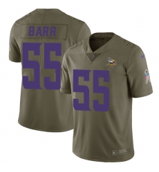 Youth Nike Minnesota Vikings #55 Anthony Barr Limited Olive 2017 Salute to Service NFL Jersey