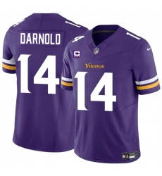 Men's Minnesota Vikings #14 Sam Darnold Purple 2024 F.U.S.E. With 4-Star C Vapor Untouchable Limited Stitched Jersey