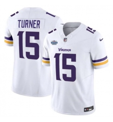 Men's Minnesota Vikings #15 Dallas Turner White 2024 With Draft F.U.S.E Vapor Untouchable Limited Stitched Jersey