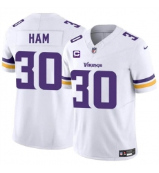 Men's Minnesota Vikings #30 C.J. Ham White 2024 F.U.S.E. With 4-Star C Vapor Untouchable Limited Stitched Jersey