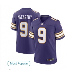 Men's Minnesota Vikings #9 J.J. McCarthy Nike Purple 2nd Alternate Player Game Jersey