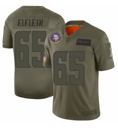 Youth Minnesota Vikings #65 Pat Elflein Limited Camo 2019 Salute to Service Football Jersey