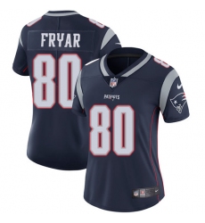Women's Nike New England Patriots #80 Irving Fryar Navy Blue Team Color Vapor Untouchable Limited Player NFL Jersey