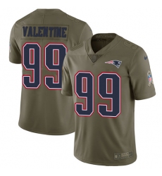 Youth Nike New England Patriots #99 Vincent Valentine Limited Olive 2017 Salute to Service NFL Jersey