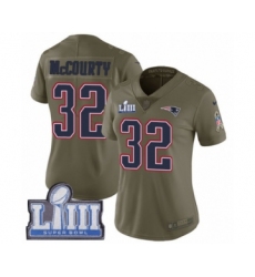 Women's Nike New England Patriots #32 Devin McCourty Limited Olive 2017 Salute to Service Super Bowl LIII Bound NFL Jersey