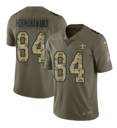 Youth Nike New Orleans Saints #84 Michael Hoomanawanui Limited Olive/Camo 2017 Salute to Service NFL Jersey