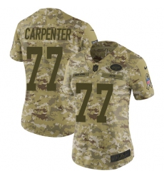Women's Nike New York Jets #77 James Carpenter Limited Camo 2018 Salute to Service NFL Jersey