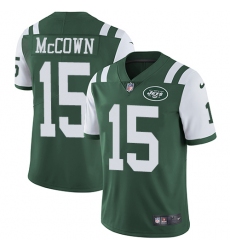 Men's Nike New York Jets #15 Josh McCown Green Team Color Vapor Untouchable Limited Player NFL Jersey