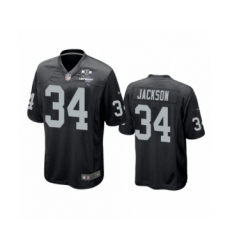 Men's Oakland Raiders #34 Bo Jackson Black 2020 Inaugural Season Game Jersey