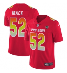 Women's Nike Oakland Raiders #52 Khalil Mack Limited Red 2018 Pro Bowl NFL Jersey