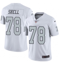 Youth Nike Oakland Raiders #78 Art Shell Limited White Rush Vapor Untouchable NFL Jersey