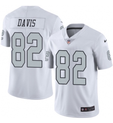 Men's Nike Oakland Raiders #82 Al Davis Limited White Rush Vapor Untouchable NFL Jersey