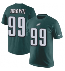 Nike Philadelphia Eagles #99 Jerome Brown Green Rush Pride Name & Number T-Shirt