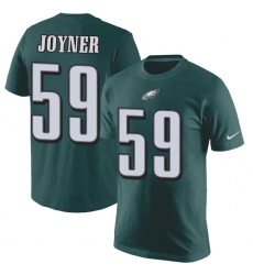 Nike Philadelphia Eagles #59 Seth Joyner Green Rush Pride Name & Number T-Shirt