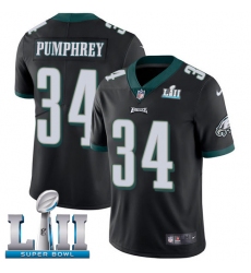 Men's Nike Philadelphia Eagles #34 Donnel Pumphrey Black Alternate Vapor Untouchable Limited Player Super Bowl LII NFL Jersey