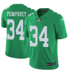 Youth Nike Philadelphia Eagles #34 Donnel Pumphrey Limited Green Rush Vapor Untouchable NFL Jersey