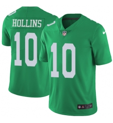 Men's Nike Philadelphia Eagles #10 Mack Hollins Limited Green Rush Vapor Untouchable NFL Jersey