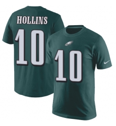 Nike Philadelphia Eagles #10 Mack Hollins Green Rush Pride Name & Number T-Shirt