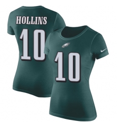 Women's Nike Philadelphia Eagles #10 Mack Hollins Green Rush Pride Name & Number T-Shirt