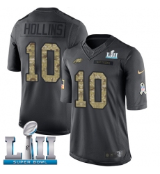 Youth Nike Philadelphia Eagles #10 Mack Hollins Limited Black 2016 Salute to Service Super Bowl LII NFL Jersey