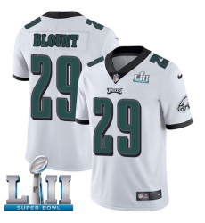 Men's Nike Philadelphia Eagles #29 LeGarrette Blount White Vapor Untouchable Limited Player Super Bowl LII NFL Jersey