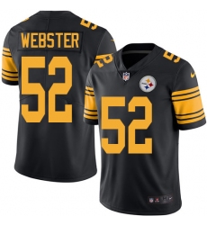 Men's Nike Pittsburgh Steelers #52 Mike Webster Limited Black Rush Vapor Untouchable NFL Jersey
