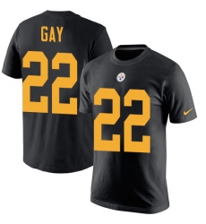 Nike Pittsburgh Steelers #22 William Gay Black Rush Pride Name & Number T-Shirt