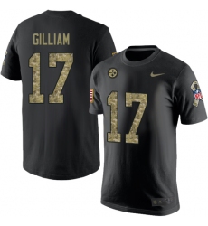 Nike Pittsburgh Steelers #17 Joe Gilliam Black Camo Salute to Service T-Shirt