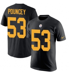 Nike Pittsburgh Steelers #53 Maurkice Pouncey Black Rush Pride Name & Number T-Shirt