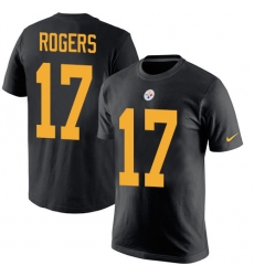 Nike Pittsburgh Steelers #17 Eli Rogers Black Rush Pride Name & Number T-Shirt