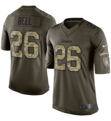 Youth Nike Pittsburgh Steelers #26 Le'Veon Bell Elite Green Salute to Service NFL Jersey
