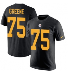 Nike Pittsburgh Steelers #75 Joe Greene Black Rush Pride Name & Number T-Shirt