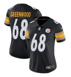 Women's Nike Pittsburgh Steelers #68 L.C. Greenwood Black Team Color Vapor Untouchable Limited Player NFL Jersey
