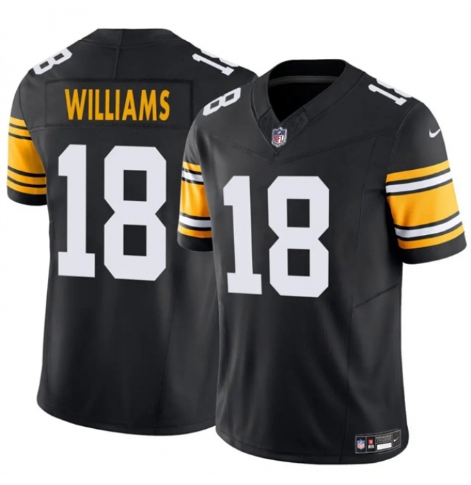 Men's Pittsburgh Steelers #18 Mike Williams Black 2024 F.U.S.E. Alternate Vapor Untouchable Limited Stitched Jersey