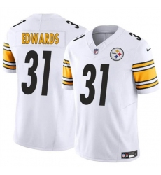 Men's Pittsburgh Steelers #31 Daijun Edwards White 2024 F.U.S.E. Vapor Untouchable Limited Football Stitched Jersey