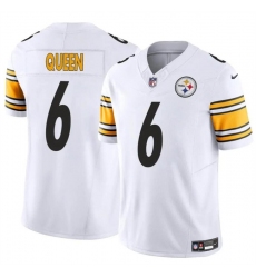 Men's Pittsburgh Steelers #6 Patrick Queen White 2024 F.U.S.E. Alternate Vapor Untouchable Limited Stitched Jersey