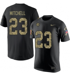 Nike Pittsburgh Steelers #23 Mike Mitchell Black Camo Salute to Service T-Shirt