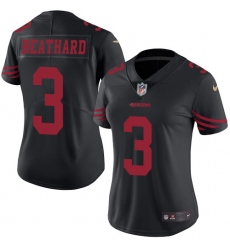 Women's Nike San Francisco 49ers #3 C. J. Beathard Limited Black Rush Vapor Untouchable NFL Jersey