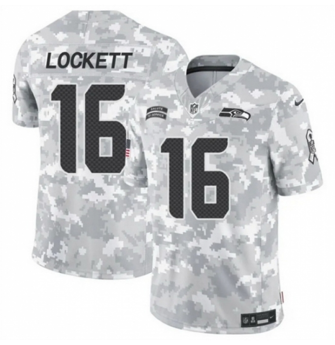 Men's Seattle Seahawks #16 Tyler Lockett 2024 F U S E Arctic Camo Salute To Service Limited Stitched Football Jersey