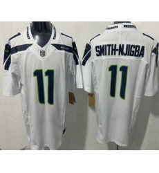 Men's Seattle Seahawks #11 Jaxon Smith Njigba Limited White FUSE Vapor Jersey
