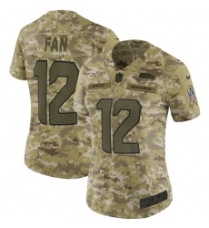 Women's Nike Seattle Seahawks 12th Fan Limited Camo 2018 Salute to Service NFL Jersey